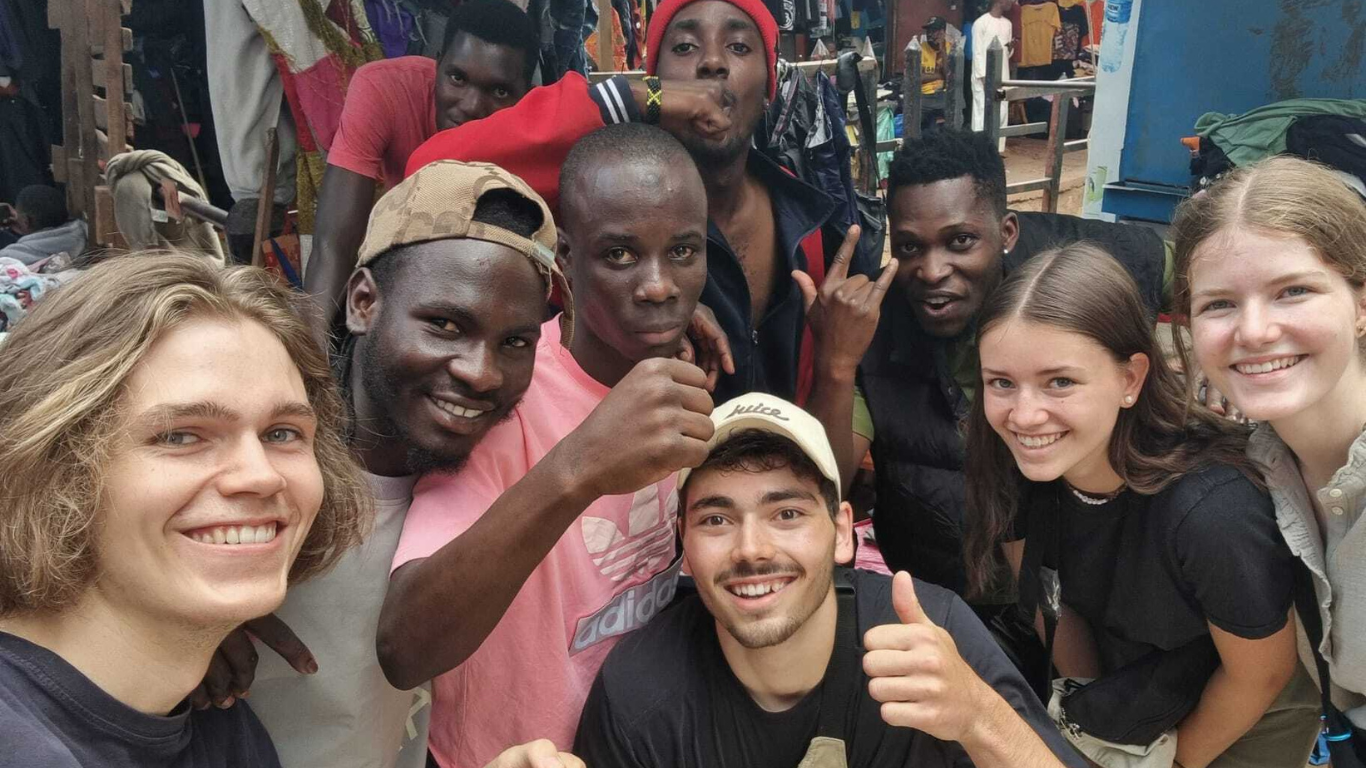 Valentin als Freiwilliger in Uganda