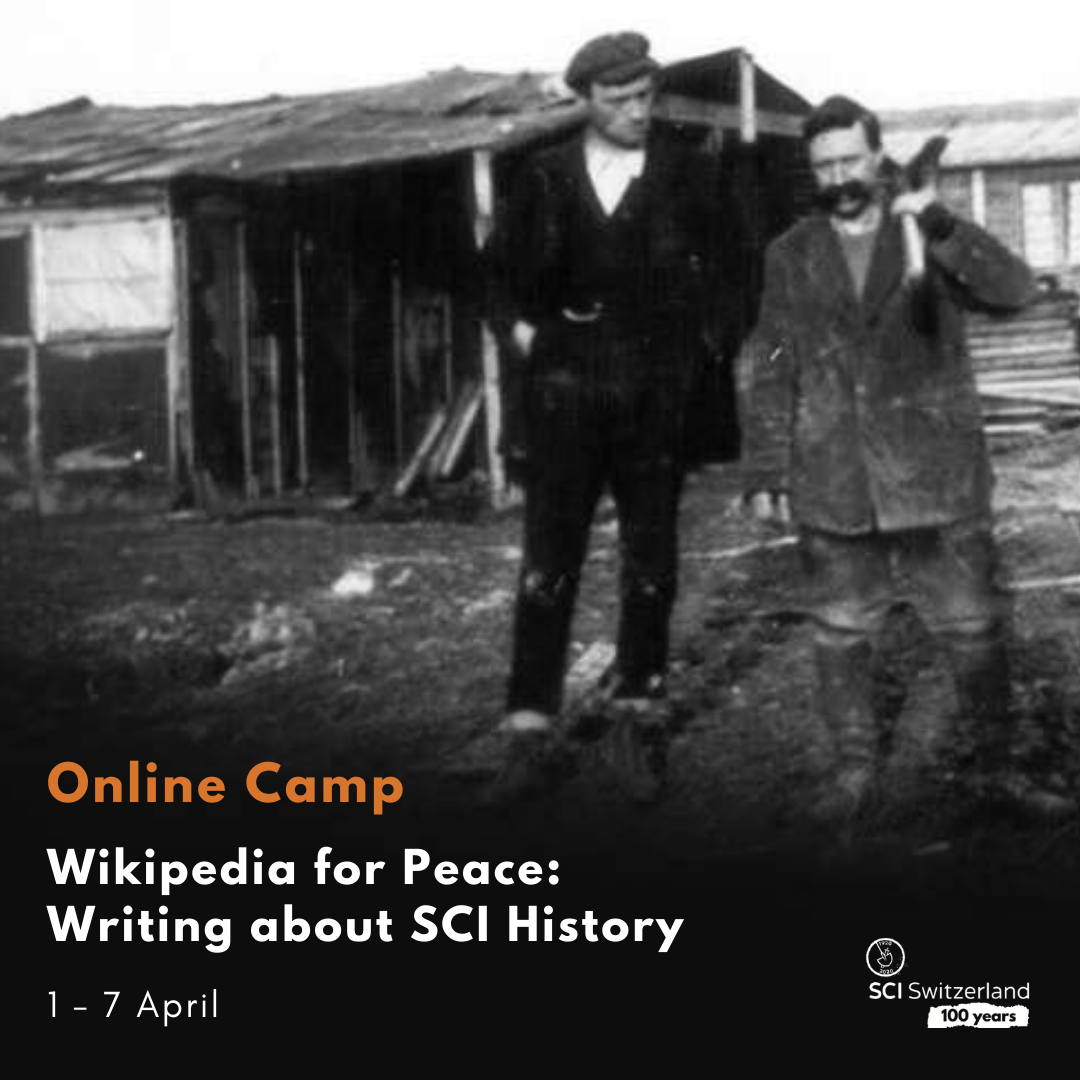 In this camp, we want to shed a light to the last century of volunteering by writing Wikipedia articles about SCI, the peace and volunteering movement. 